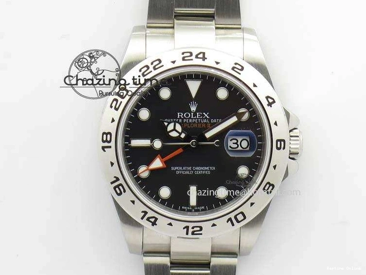 0206 Explorer II 42mm 216570 Bp-Maker Best Edition Black Dial On SS Bracelet A OnTrend 3778